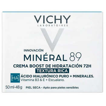 Minéral 89 72H Moisture Boosting Cream Rich ( suchú pleť ) - Denný krém na zvýšenie hydratácie
